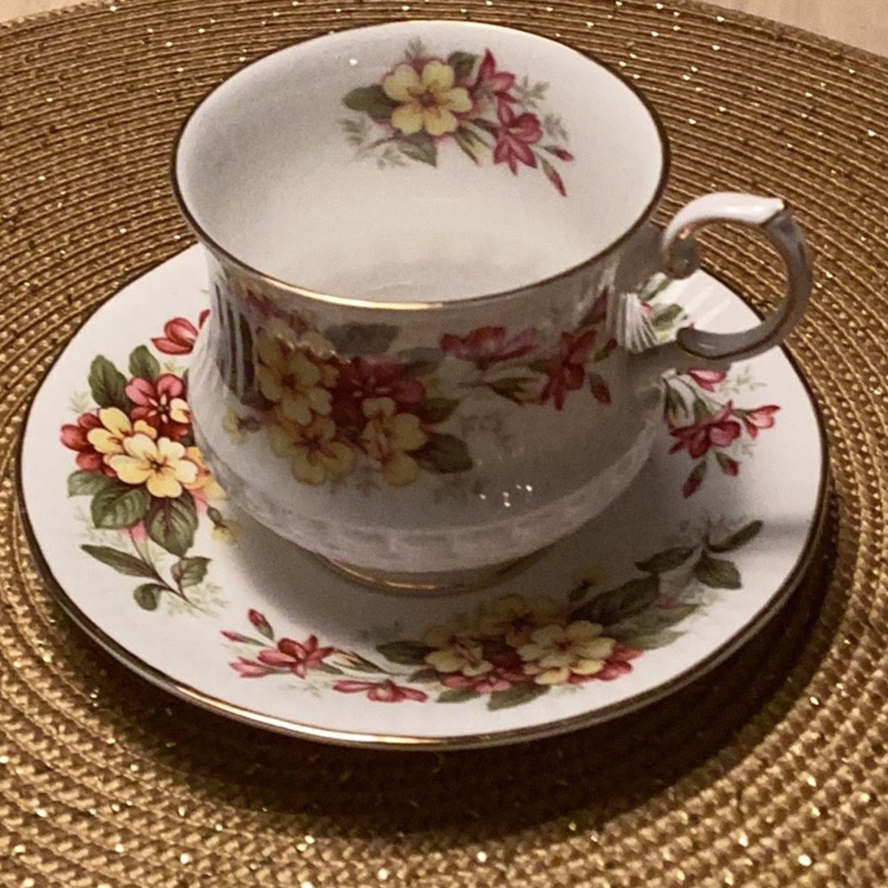 Vintage Queens Fine Bone China Cup and Saucer.